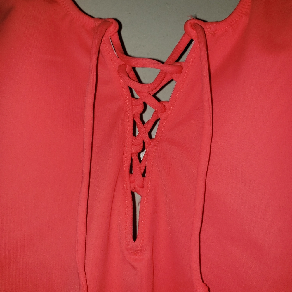 Hot Peachy Orange - VS PINK• | One-Piece Swimsuit - Picture 4 of 8